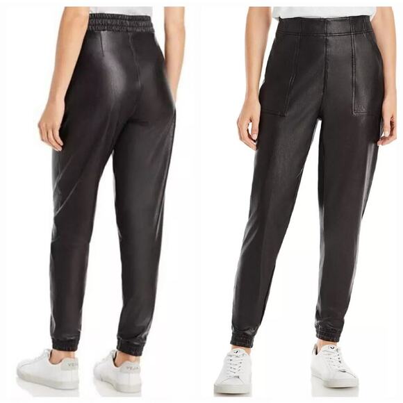 Spanx Leather Like Jogger Pants Black Small - Picture 1 of 11